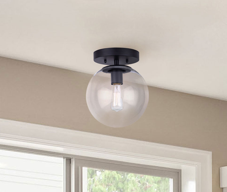 CAMILO, IFM1029A08BK-CL, MBK Color, 1 Lt Flush Mount
