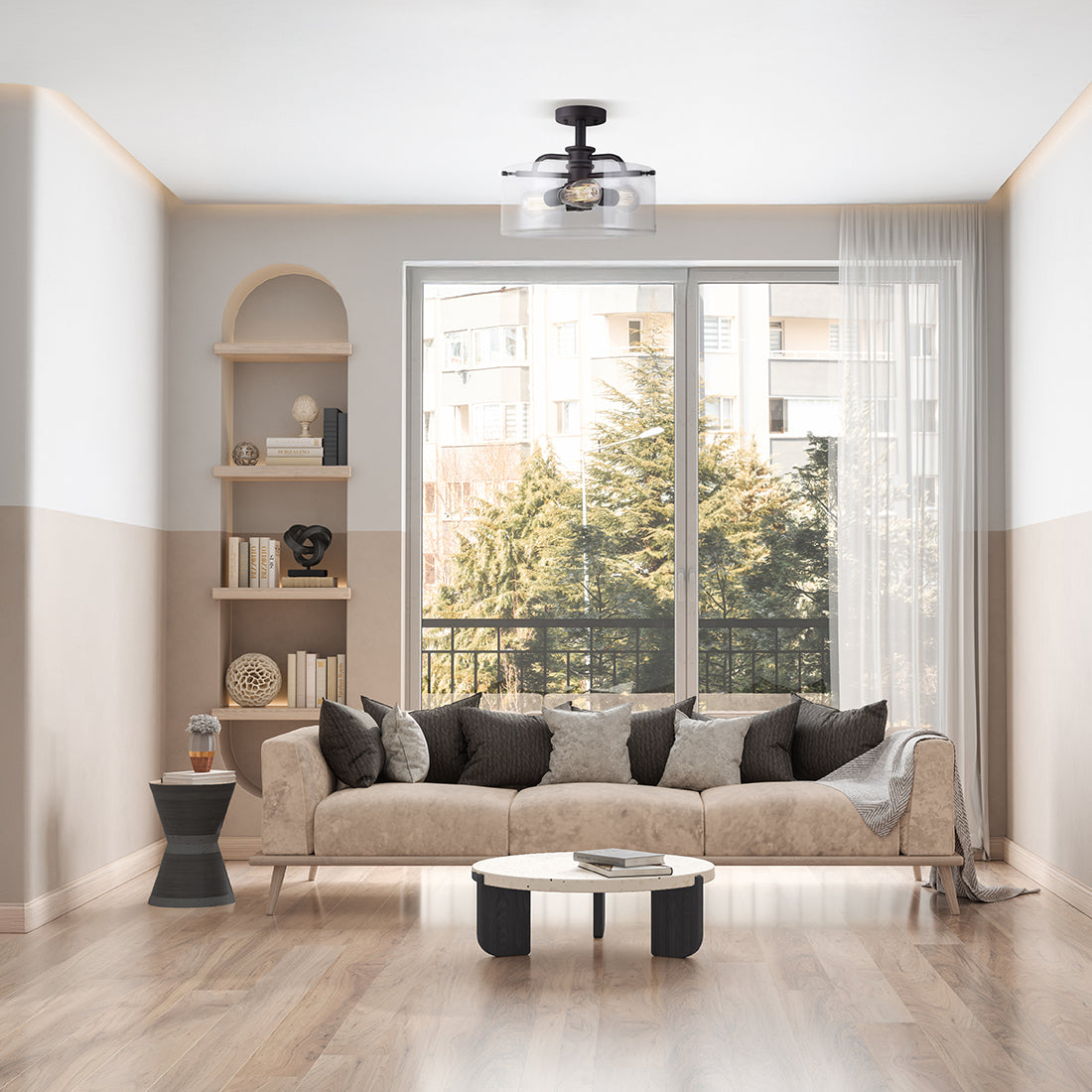 ALBANY, ISF679A03ORB, 3 Lt Semi Flush