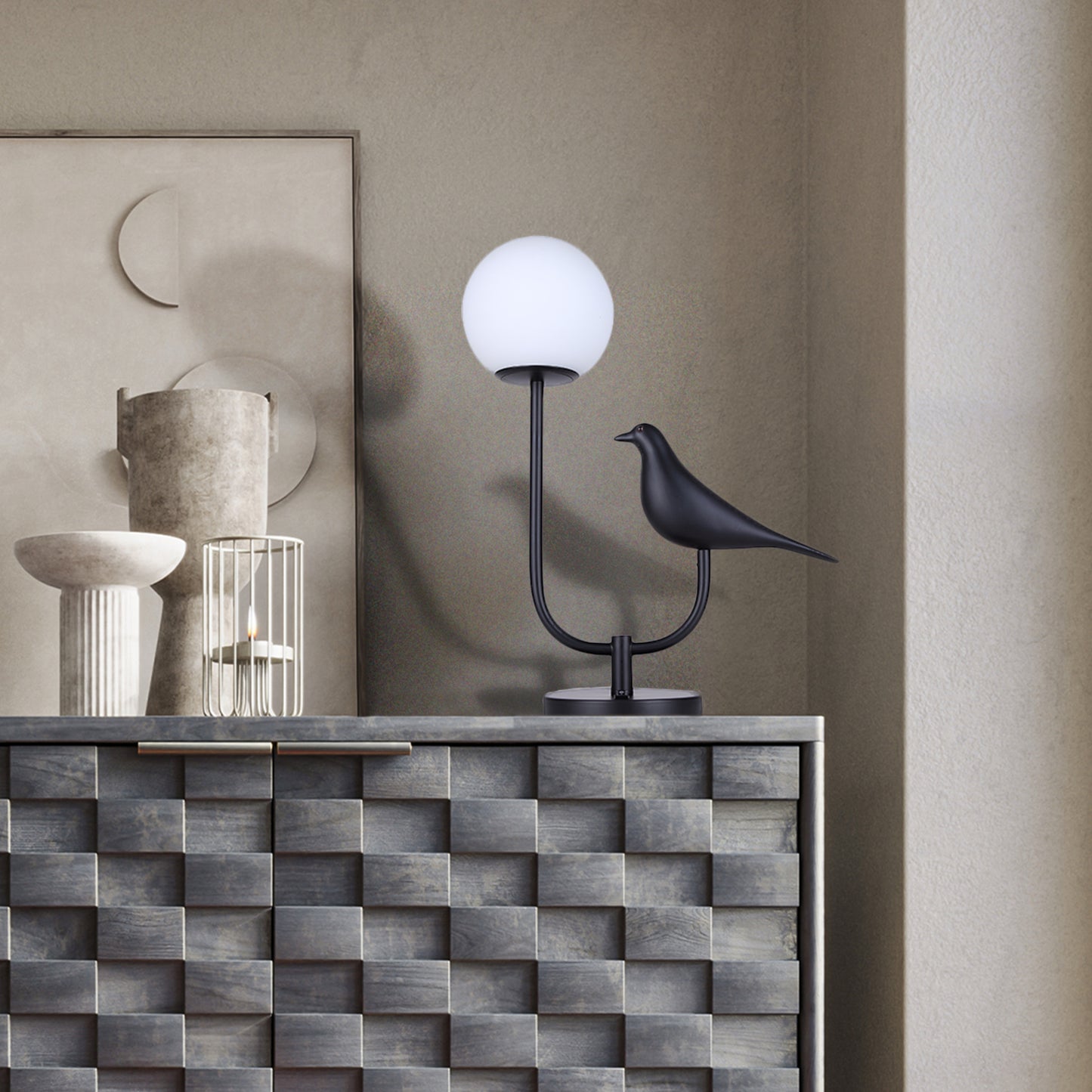AVIS, ITL2128B22BK, MBK Color, 1 Lt Table Lamp