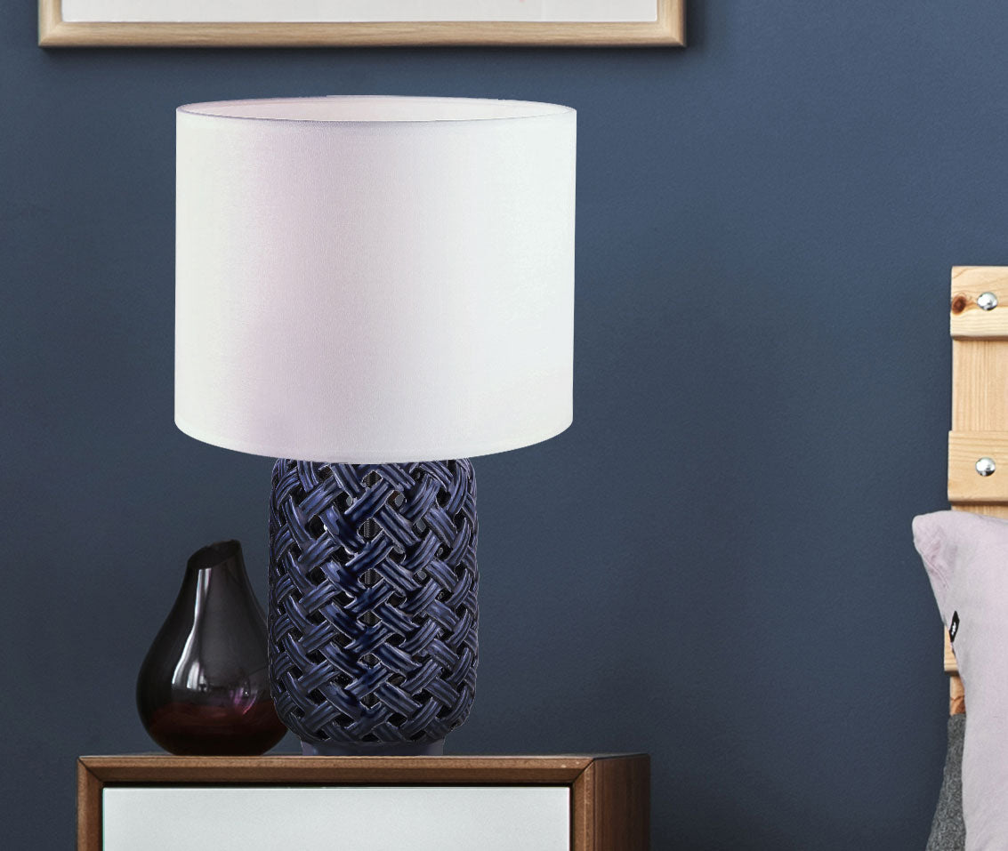 KAILANO, ITL717B16GDB, GD + Blue Color, 1 Lt Table Lamp
