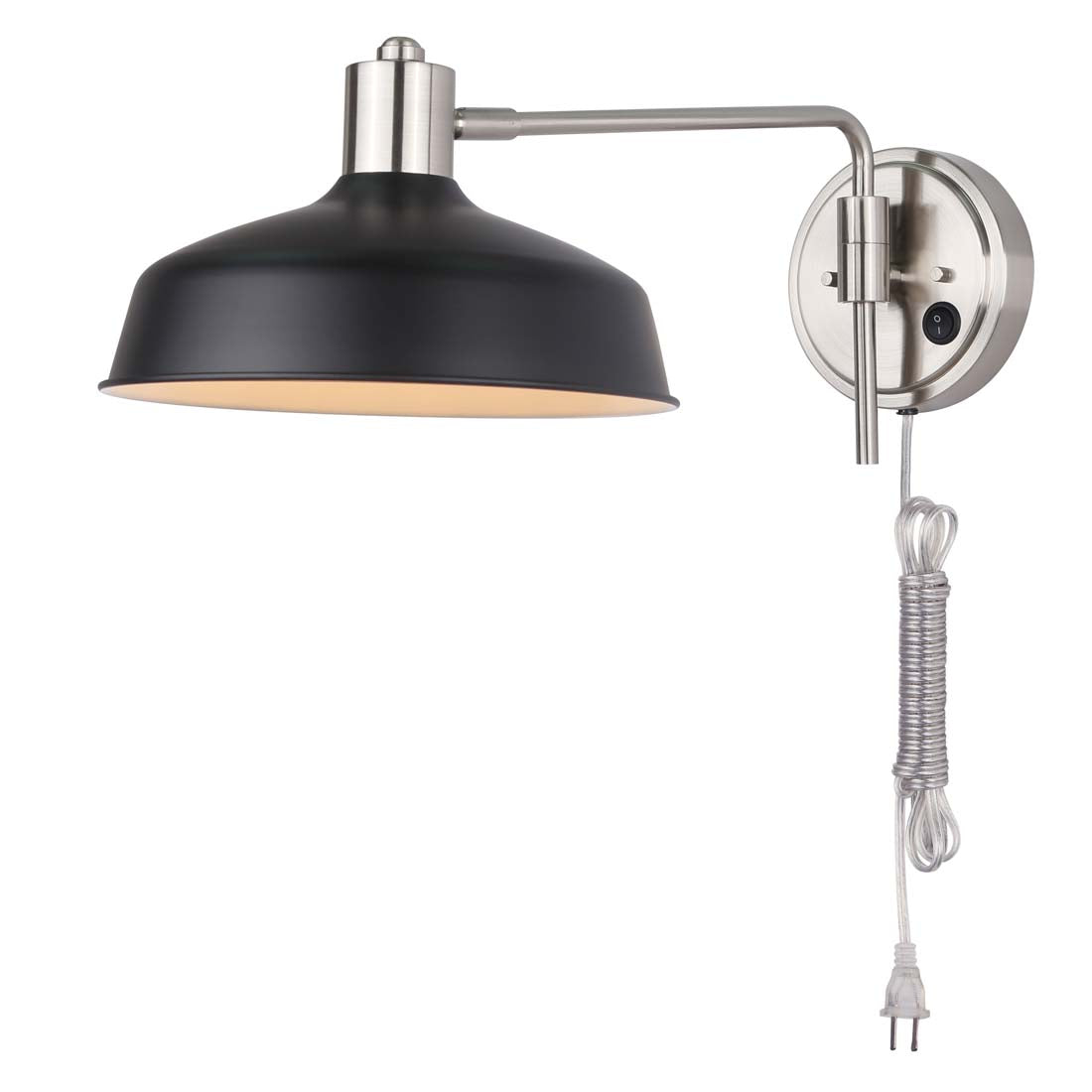 BELLO Brushed Nickel MBK Color 1 Lt Wall Fixture