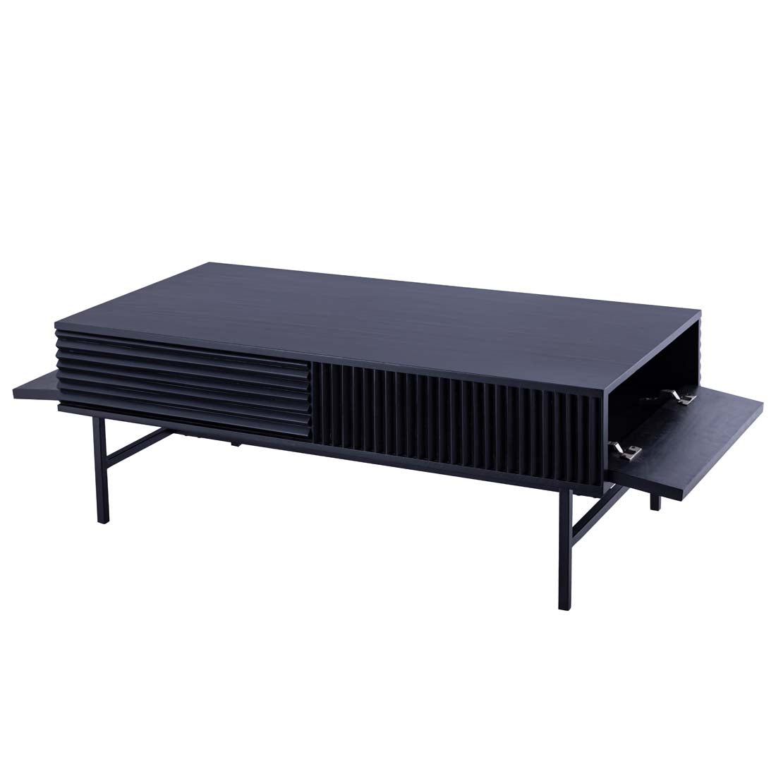 ELLINGTON Coffee Table Table Black Iron/Black Wood