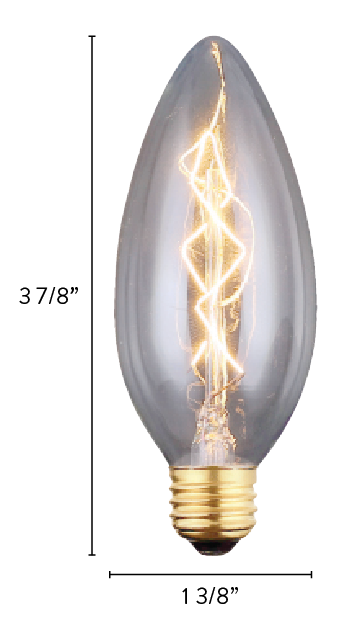 Bulb, Edison Bulbs, 40W E12, Clear Glas