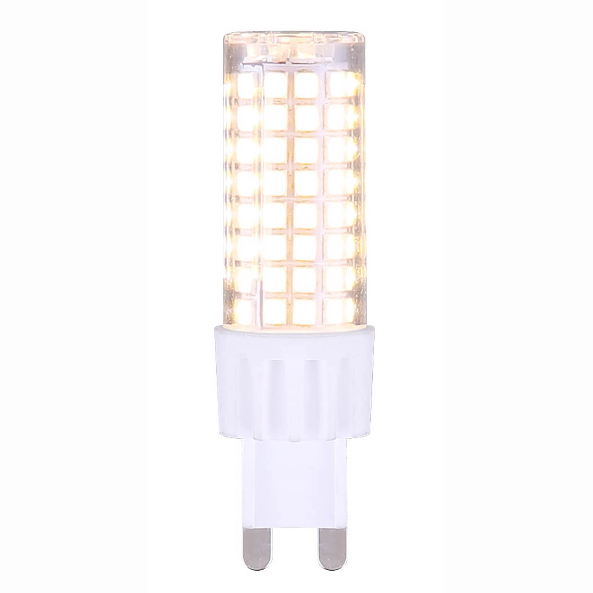 single light LED night light in white finish, with a waffle glass cover