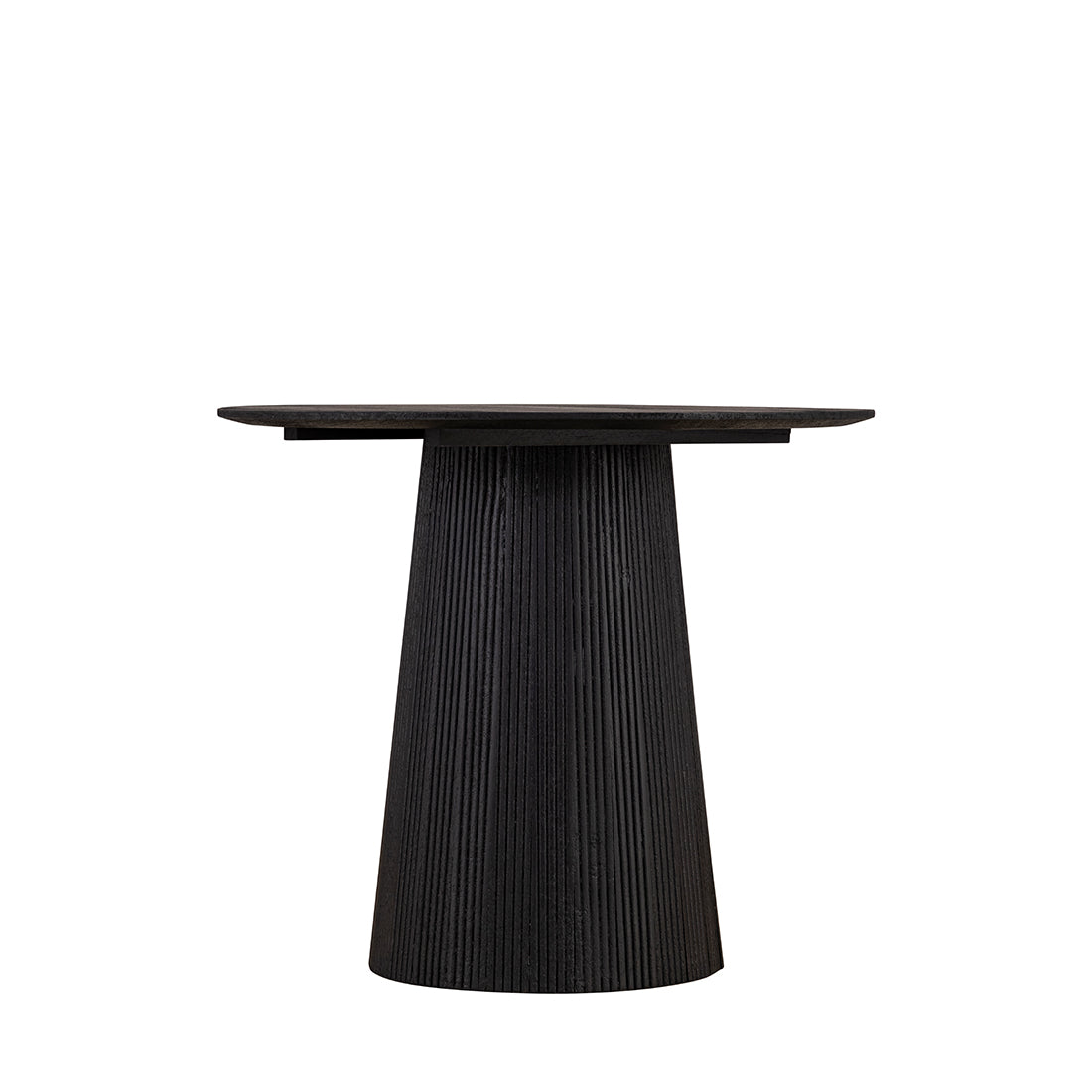 MADHY Black Soft Finish | Mango wood round side table