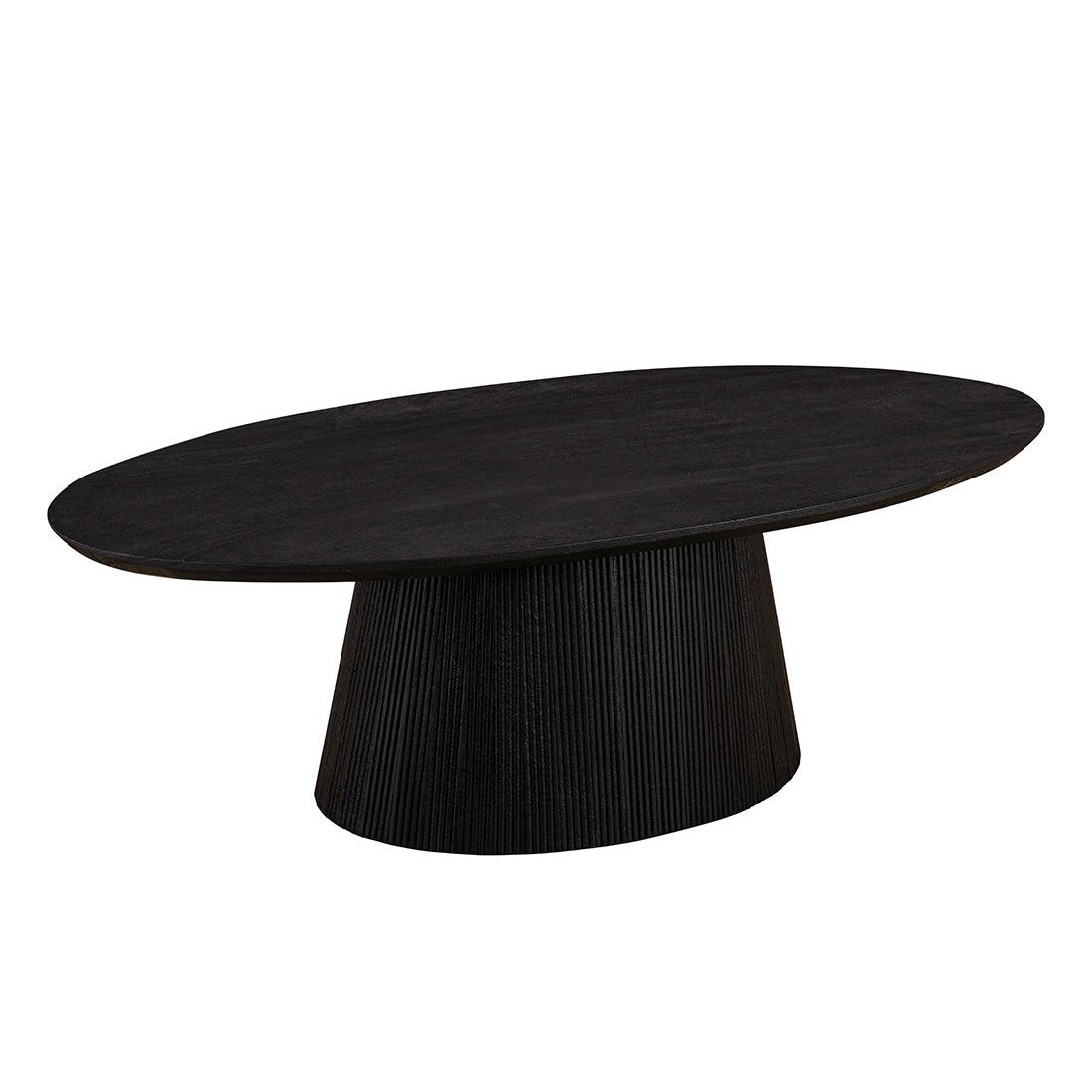 MADHY Black Soft Finish | Mango wood oval coffee table