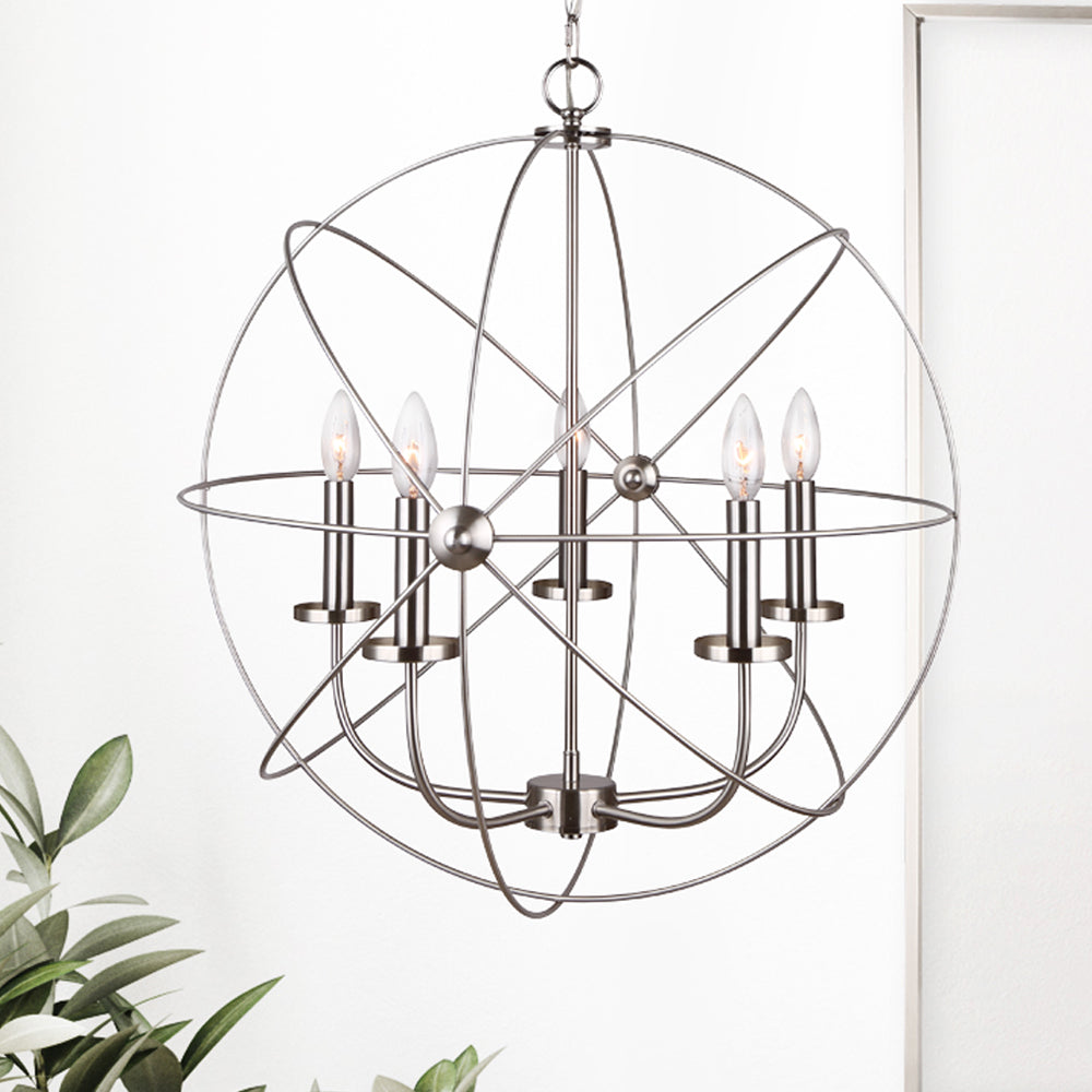 SUMMERSIDE, ICH282B05BN25, 5 Lt Chain Chandelier