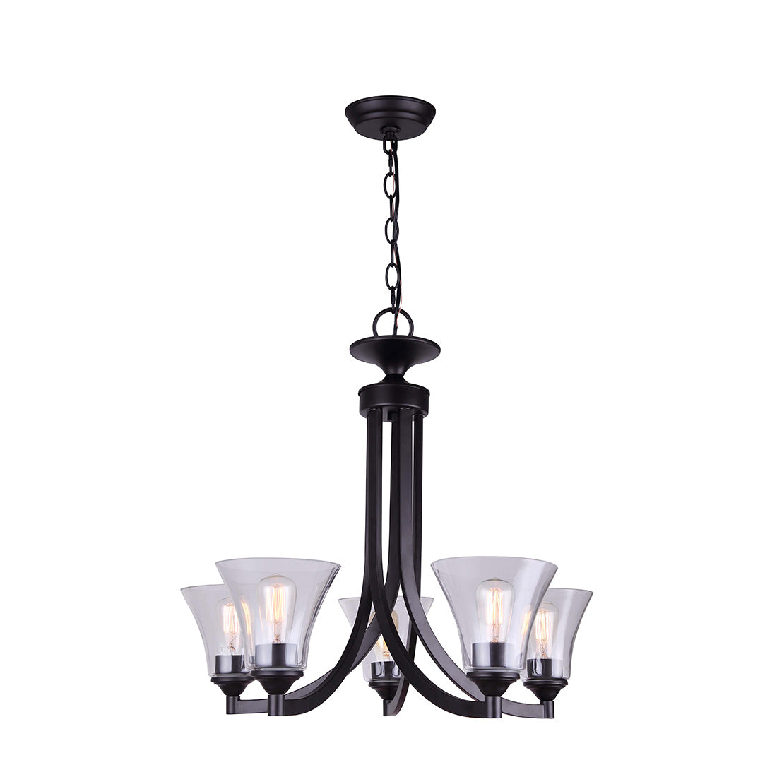 RUE, ICH587A05ORB-RG, 5 Lt Chain Chandelier