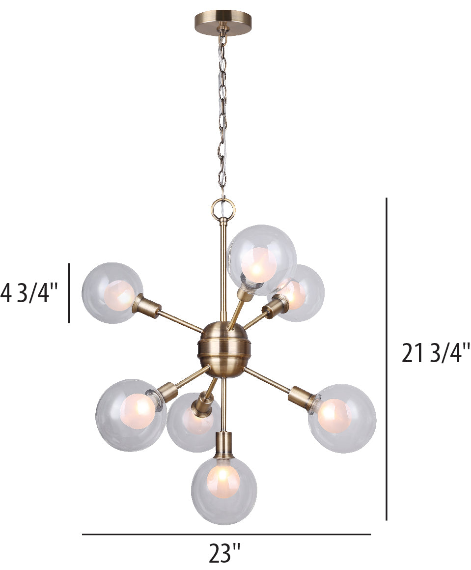 ESTELLA, ICH683A07GD9, 7 Lt Chain Chandelier