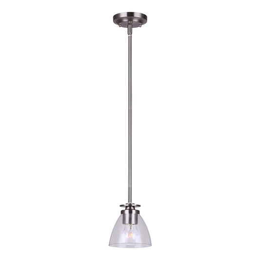 NEW YORKER, IPL256A01BN-RG, 1 Lt Pendant, Clear Glass