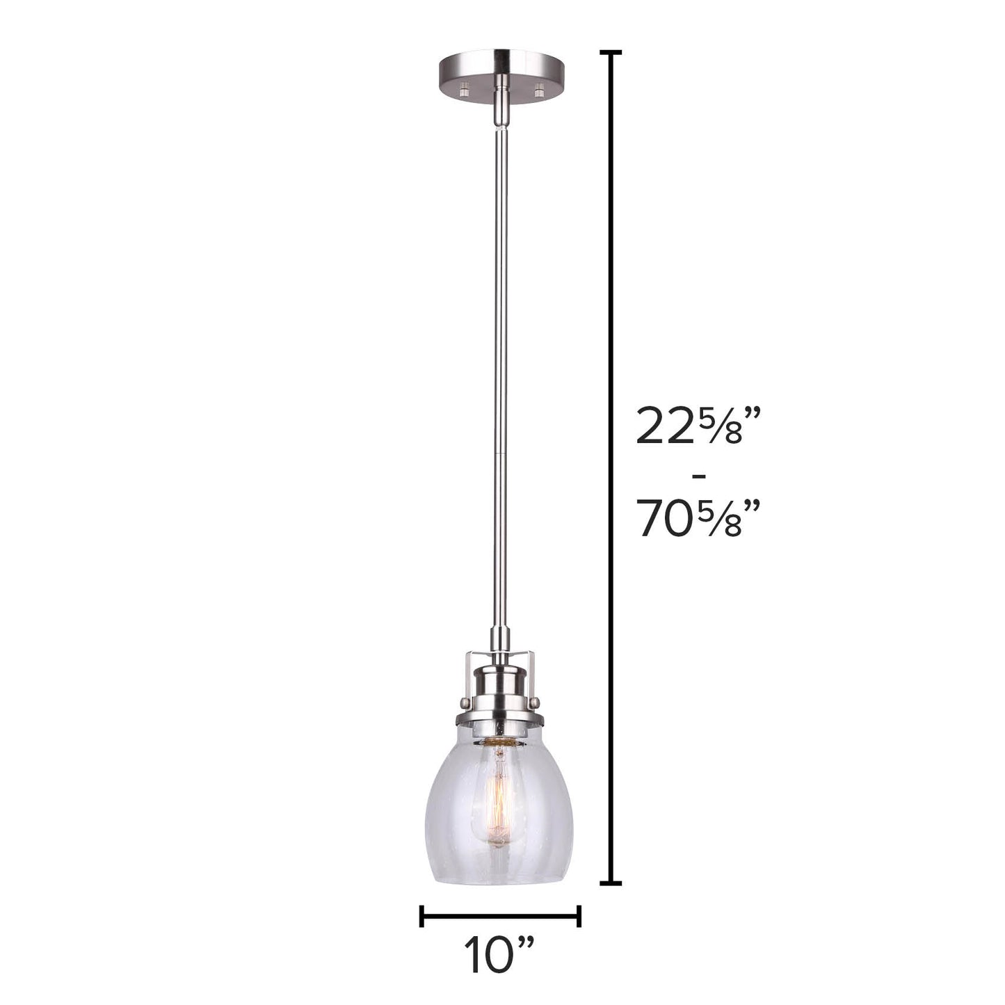 CARSON, IPL705A01BN, 1 Lt Rod Pendant