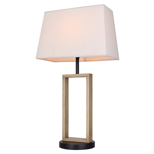 BURKE, ITL2141B26BKB, MBK + Brushed Brown Color, 1 Lt Table Lamp