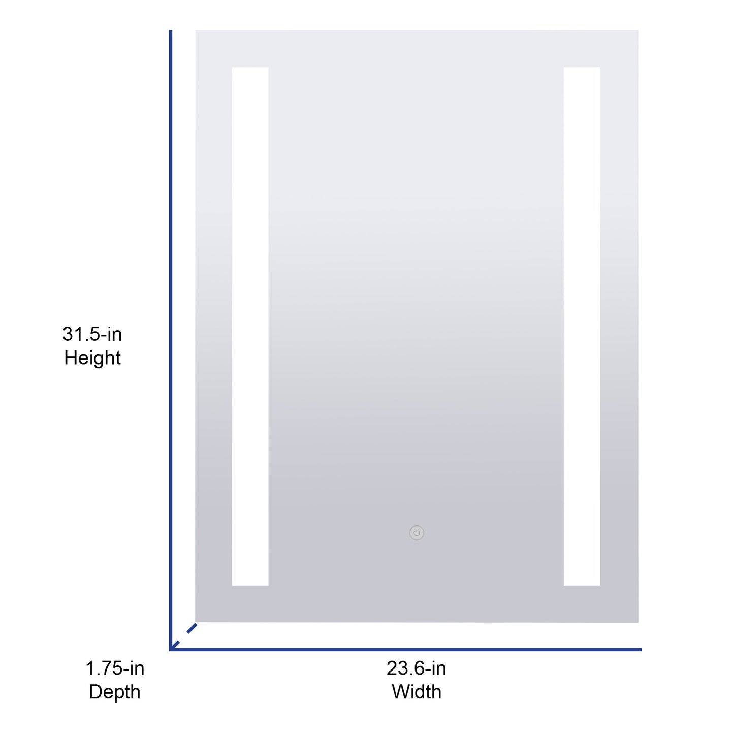 LED Mirror, LM102A2331D, 23.6inch W x 31.5inch H