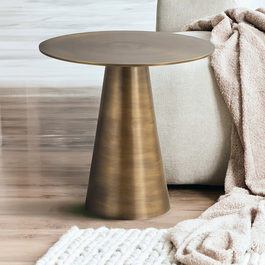 KYOTO Aluminium and Antique Brass Side Table